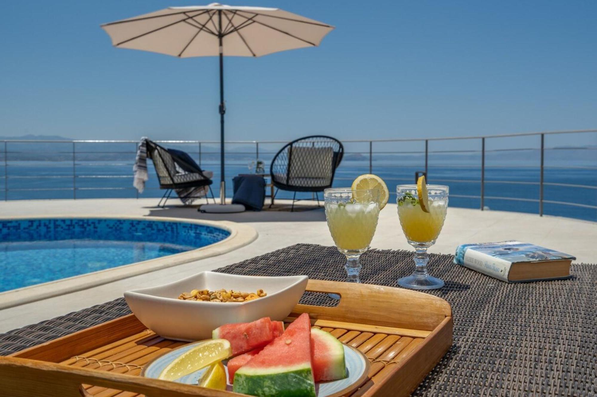 Villa Hemera Ocean View Private Heated Pool Chorafakia Exterior photo