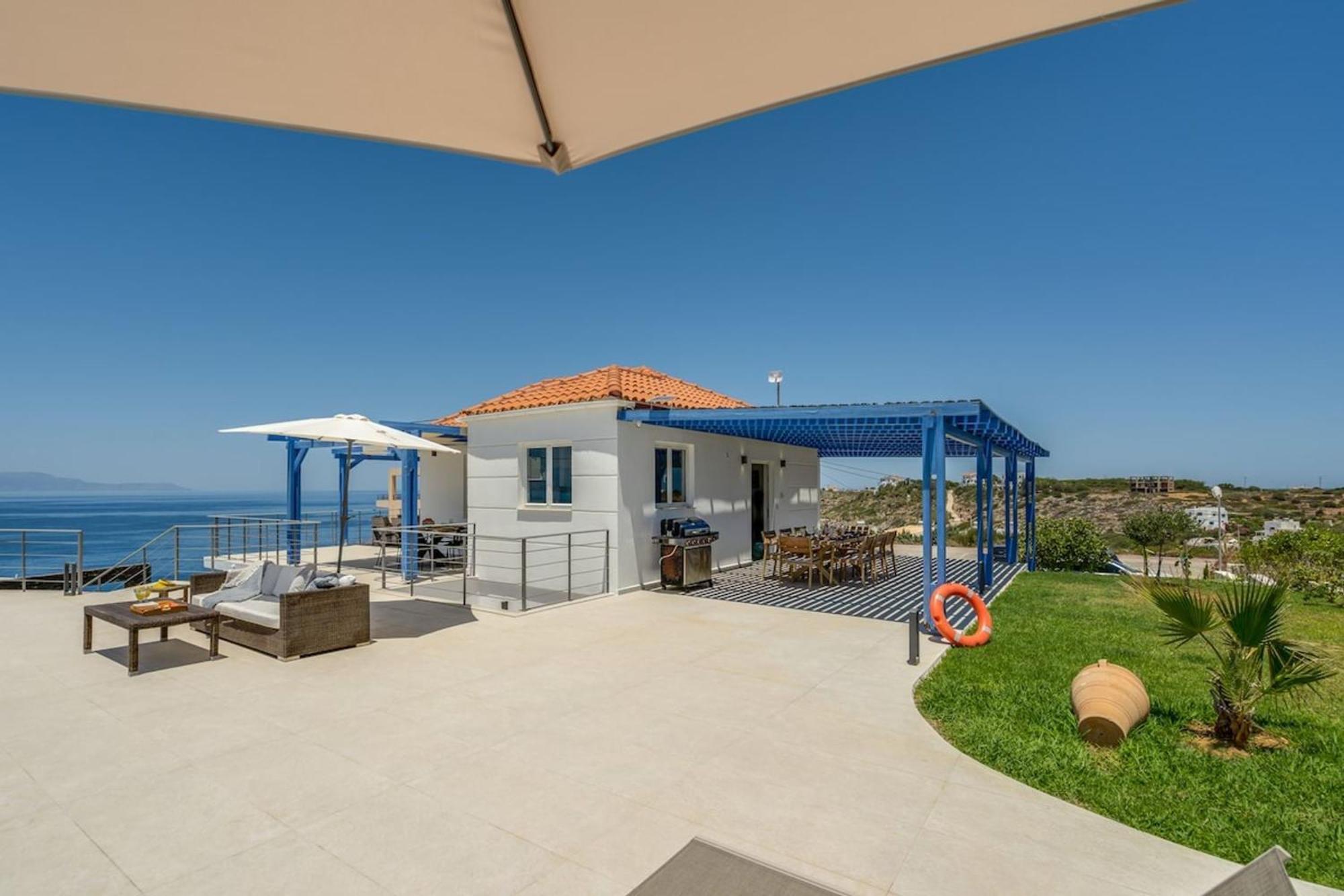 Villa Hemera Ocean View Private Heated Pool Chorafakia Exterior photo