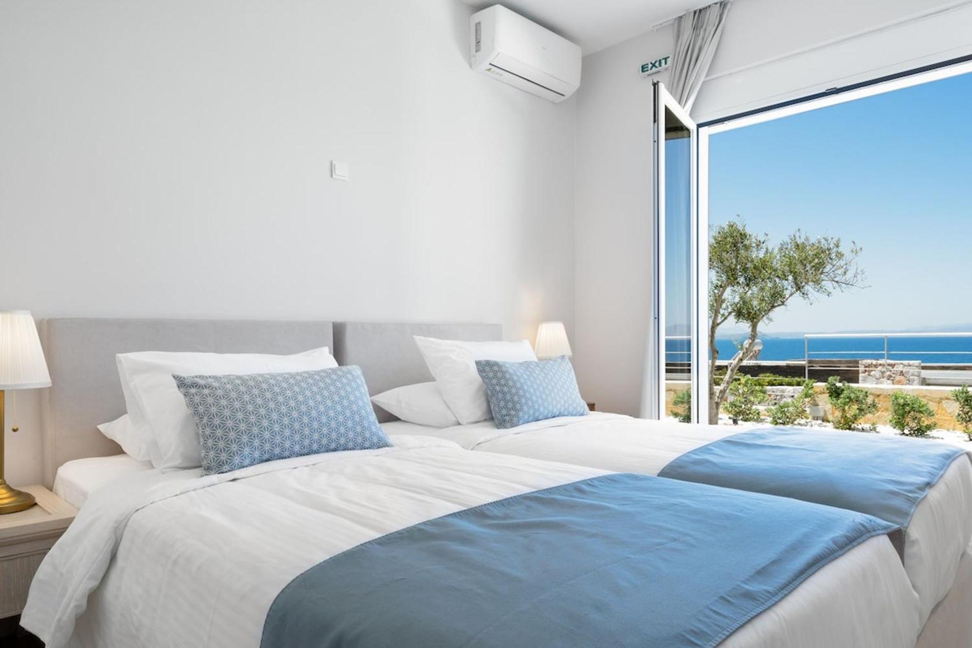 Villa Hemera Ocean View Private Heated Pool Chorafakia Exterior photo