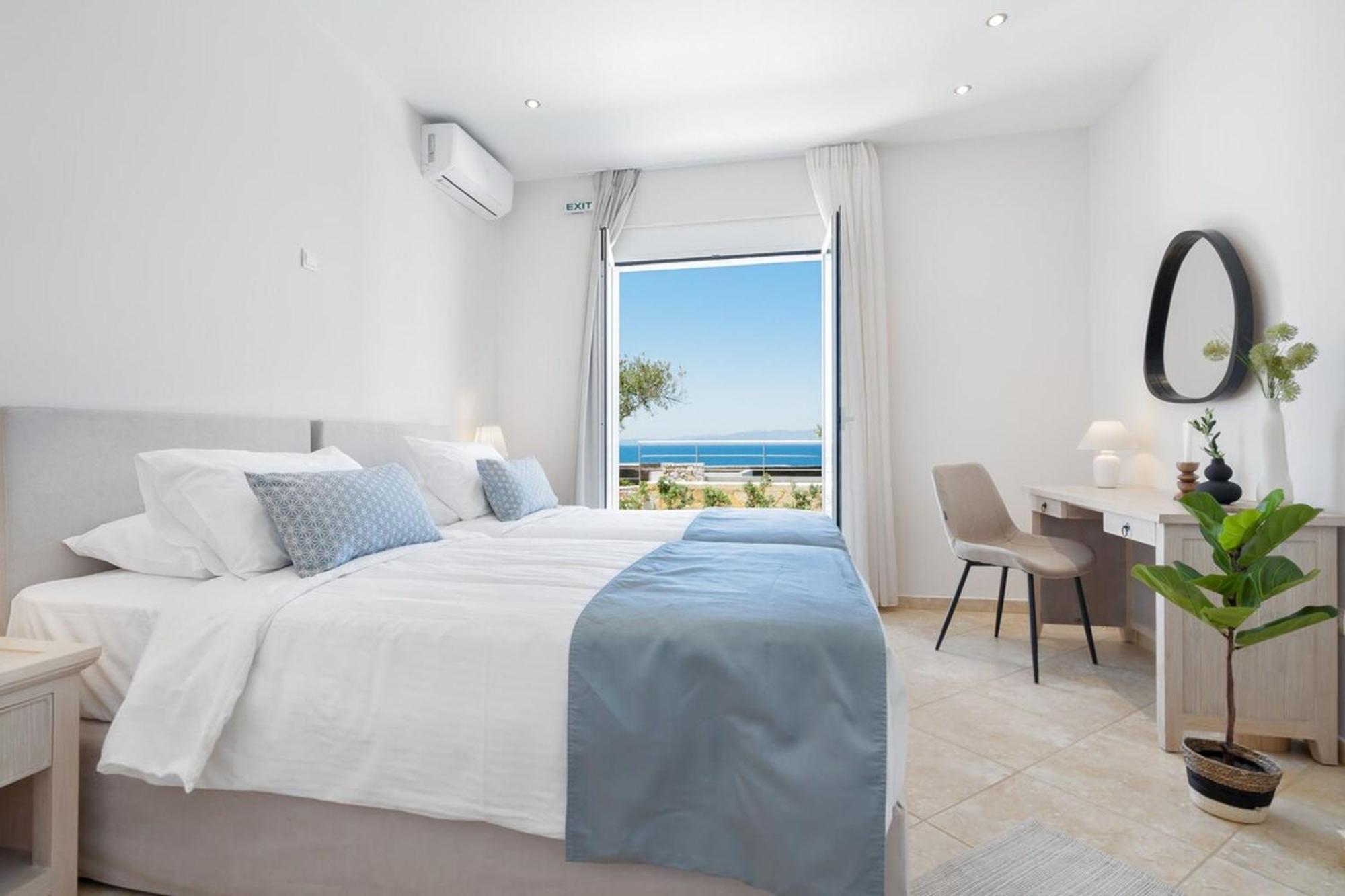 Villa Hemera Ocean View Private Heated Pool Chorafakia Exterior photo