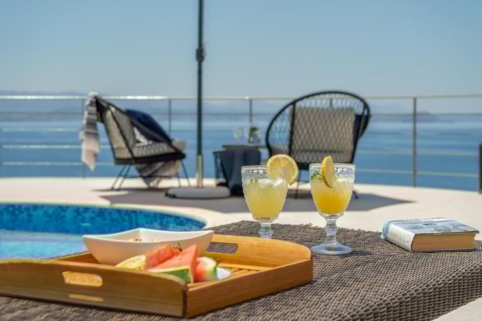 Villa Hemera Ocean View Private Heated Pool Chorafakia Exterior photo